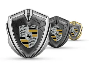Porsche Badge Autoadesivo Look Moderno Costruita